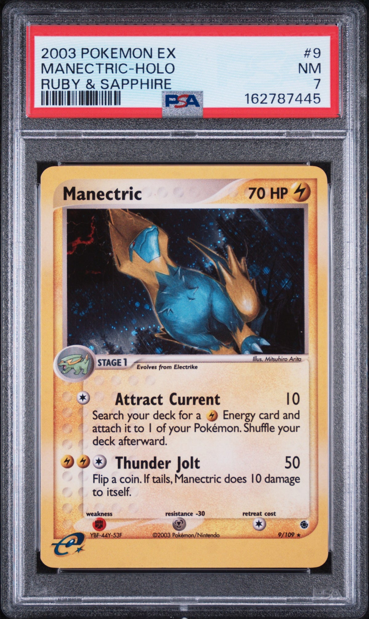 Manectric - Pokemon Ruby & Sapphire #9 PSA 7