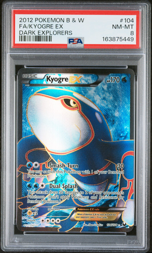 Kyogre EX - Pokemon Dark Explorers #104 PSA 8