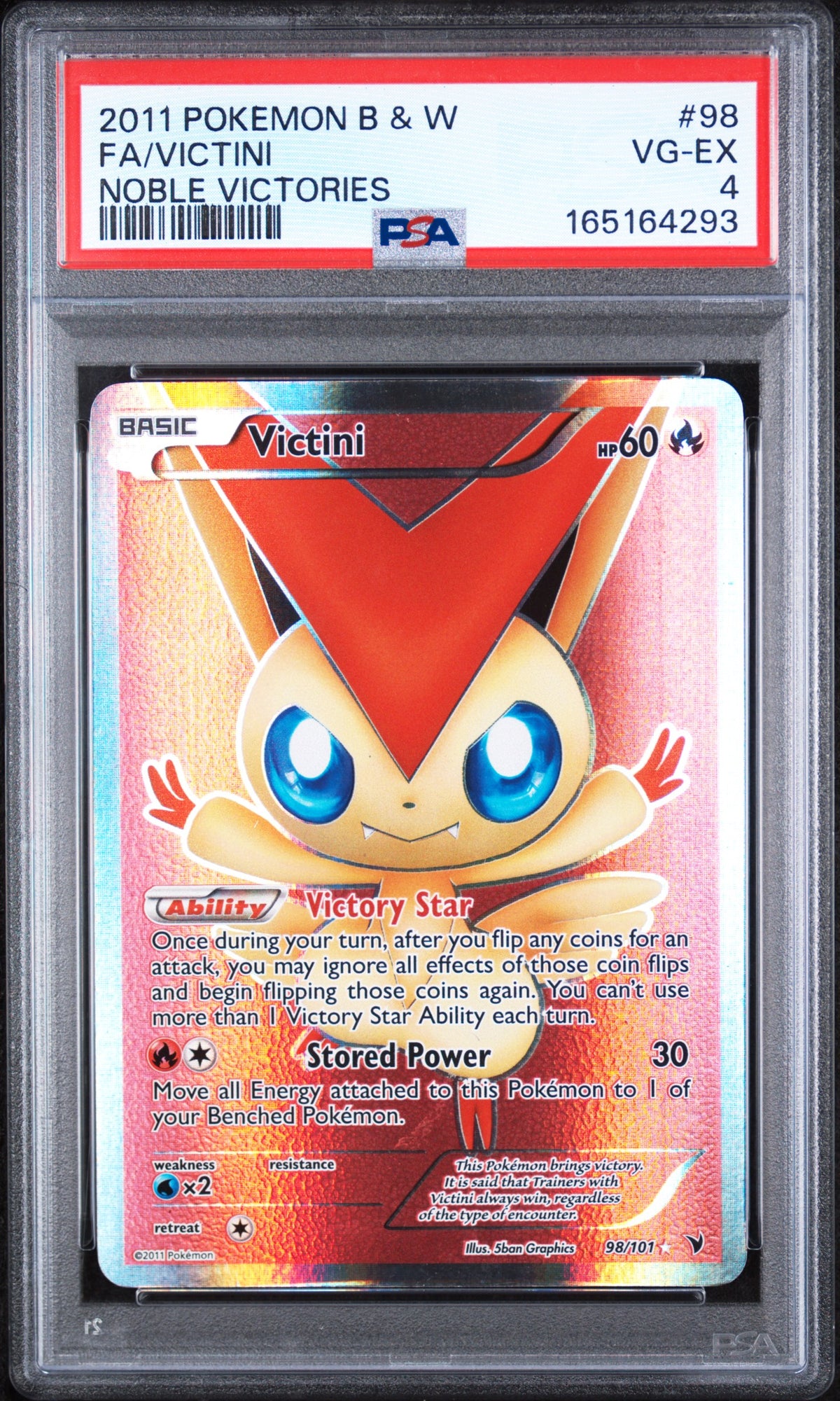 Victini - Pokemon Noble Victories #98 PSA 4