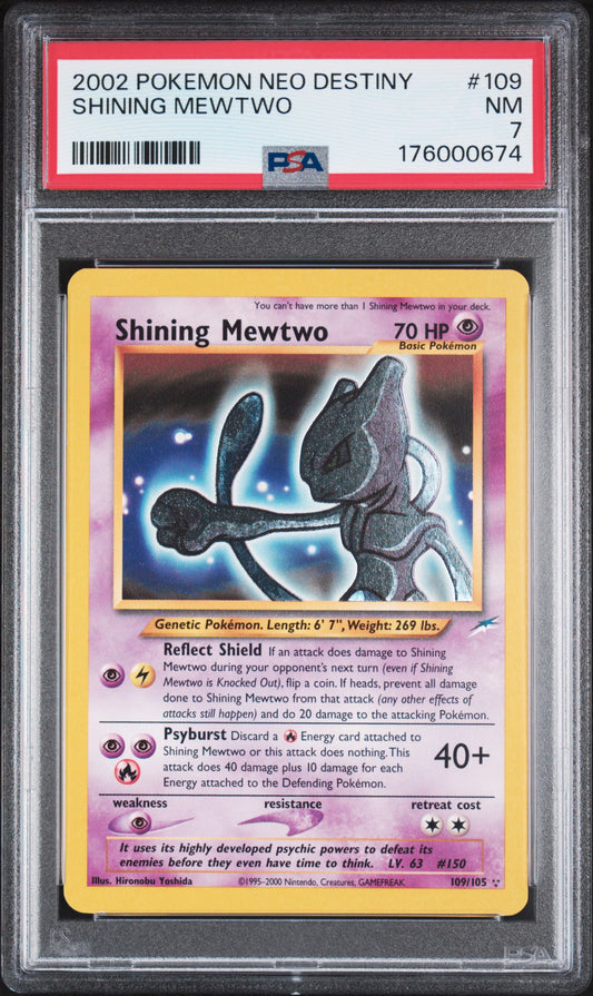Shining Mewtwo - Pokemon Neo Destiny #109 PSA 7