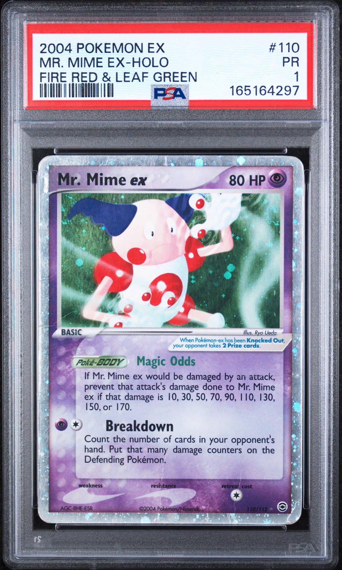 MR. MIME EX-HOLO FIRE RED & LEAF GREEN - Pokemon Ex Fire Red & Leaf Green #110 PSA 1