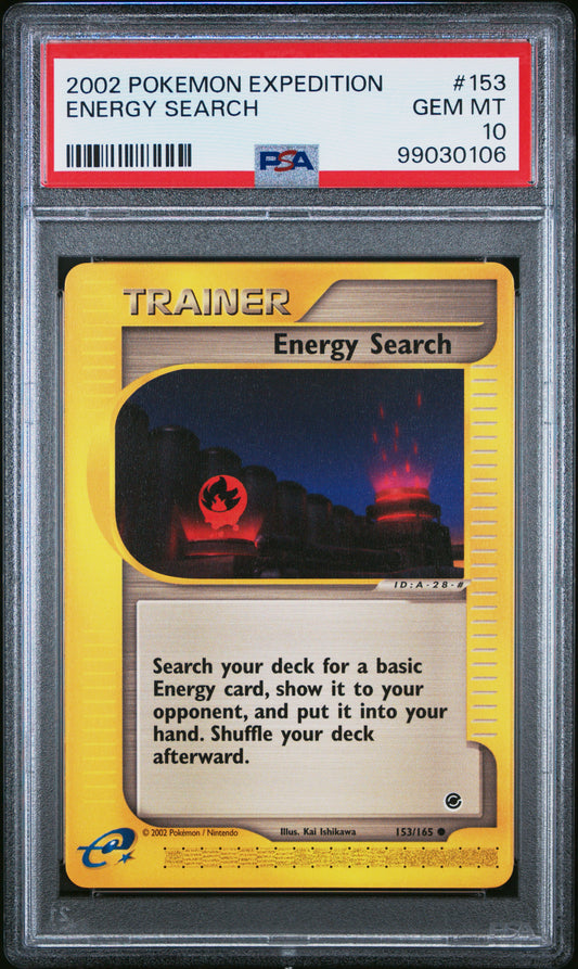 ENERGY SEARCH - Pokemon Expedition #153 PSA 10
