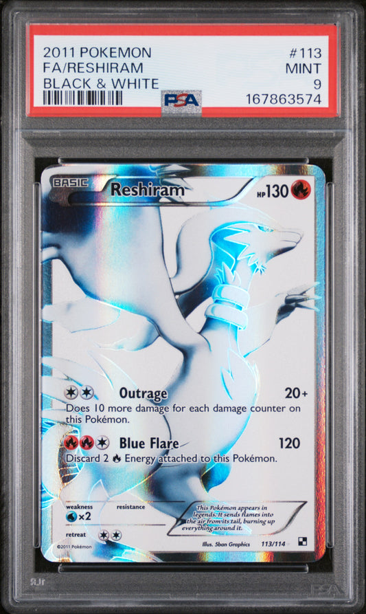 Reshiram - Pokemon Black & White #113 PSA 9