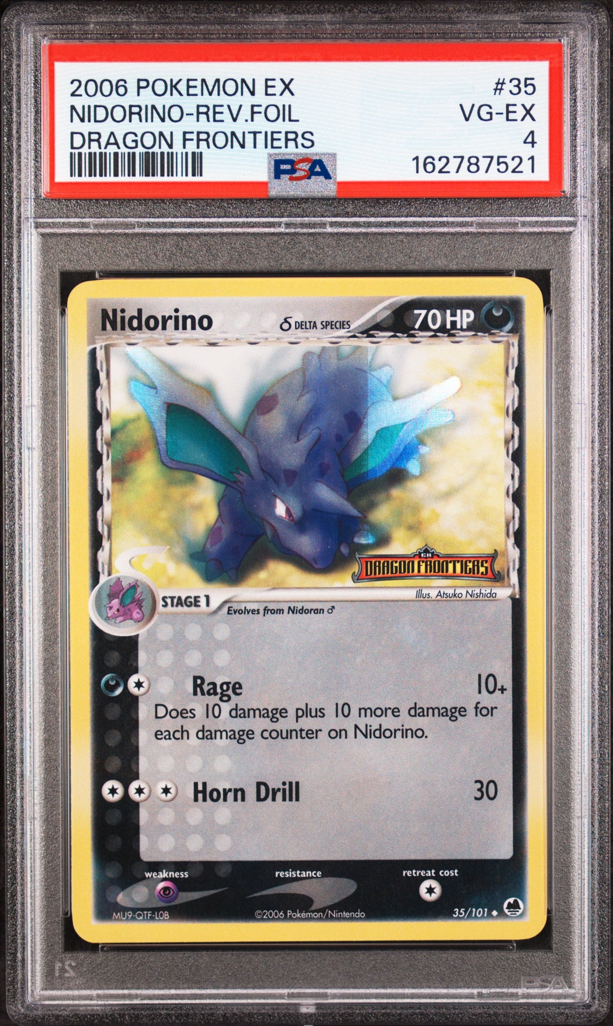 Nidorino [Reverse Holo] - Pokemon Dragon Frontiers #35 PSA 4