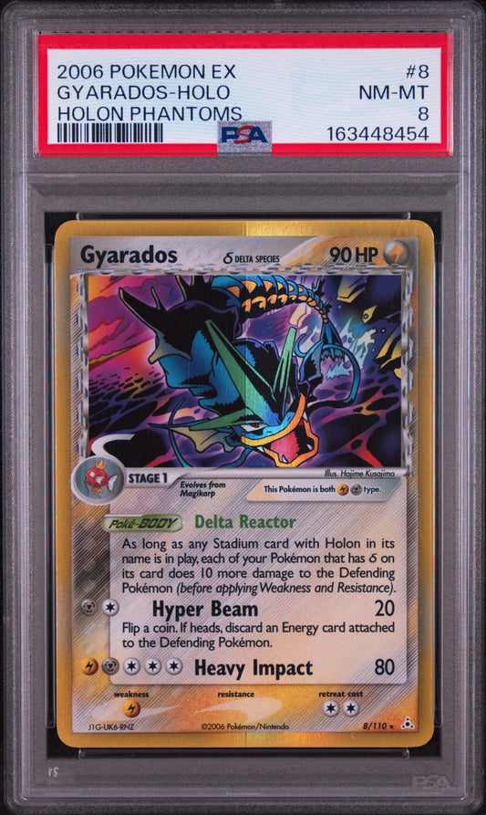 Gyarados - Pokemon Holon Phantoms #8 PSA 8
