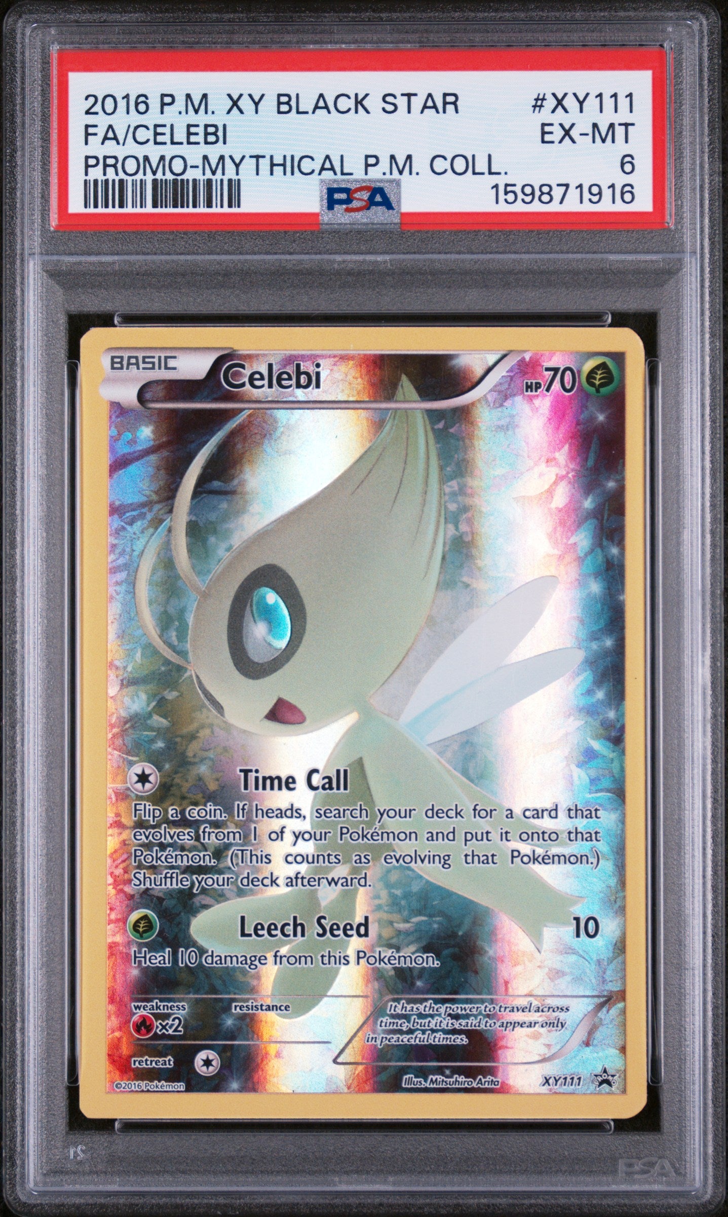 FA/CELEBI PROMO-MYTHICAL P.M. COLL. - Pokemon Xy Black Star Promo #XY111 PSA 6