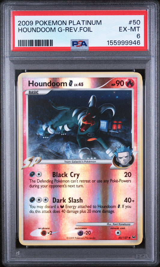 Houndoom G [Reverse Holo] - Pokemon Platinum #50 PSA 6