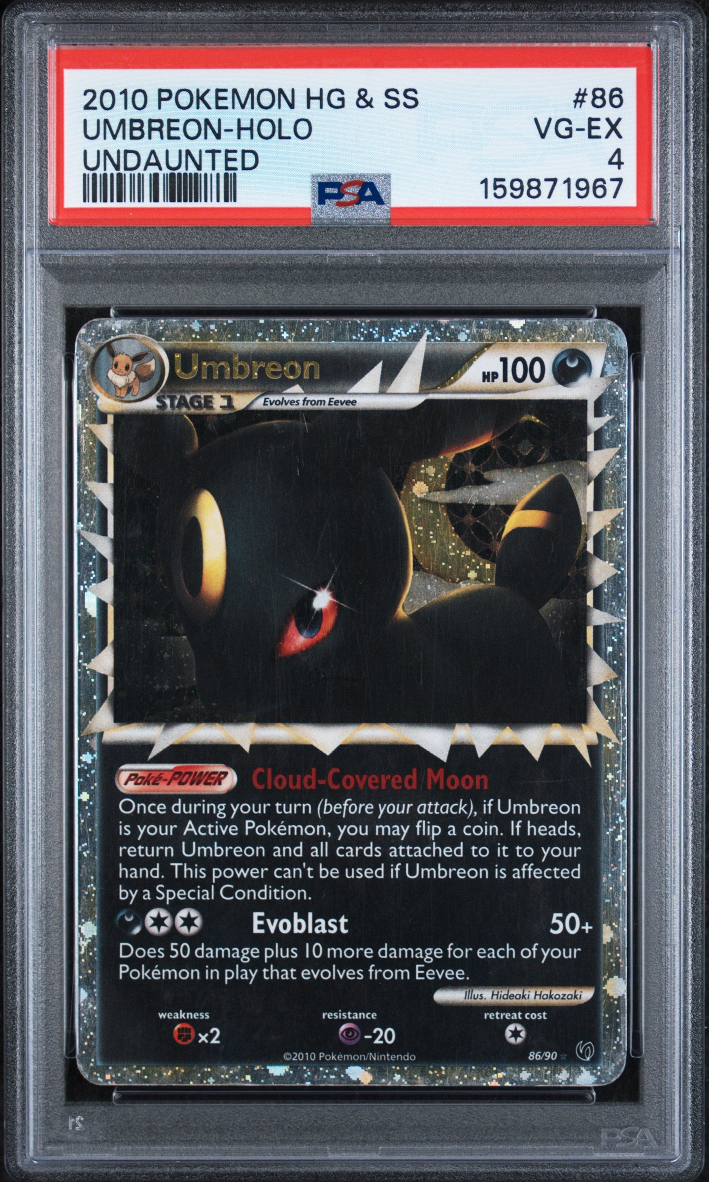 Umbreon Prime - Pokemon Undaunted #86 PSA 4