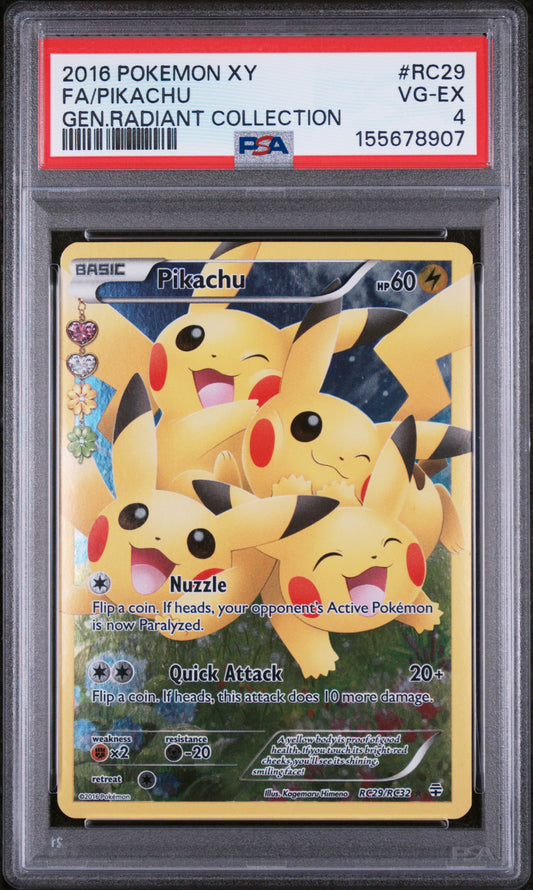 FA/PIKACHU GEN.RADIANT COLLECTION - Pokemon Xy Generations Radiant Collection #RC29 PSA 4