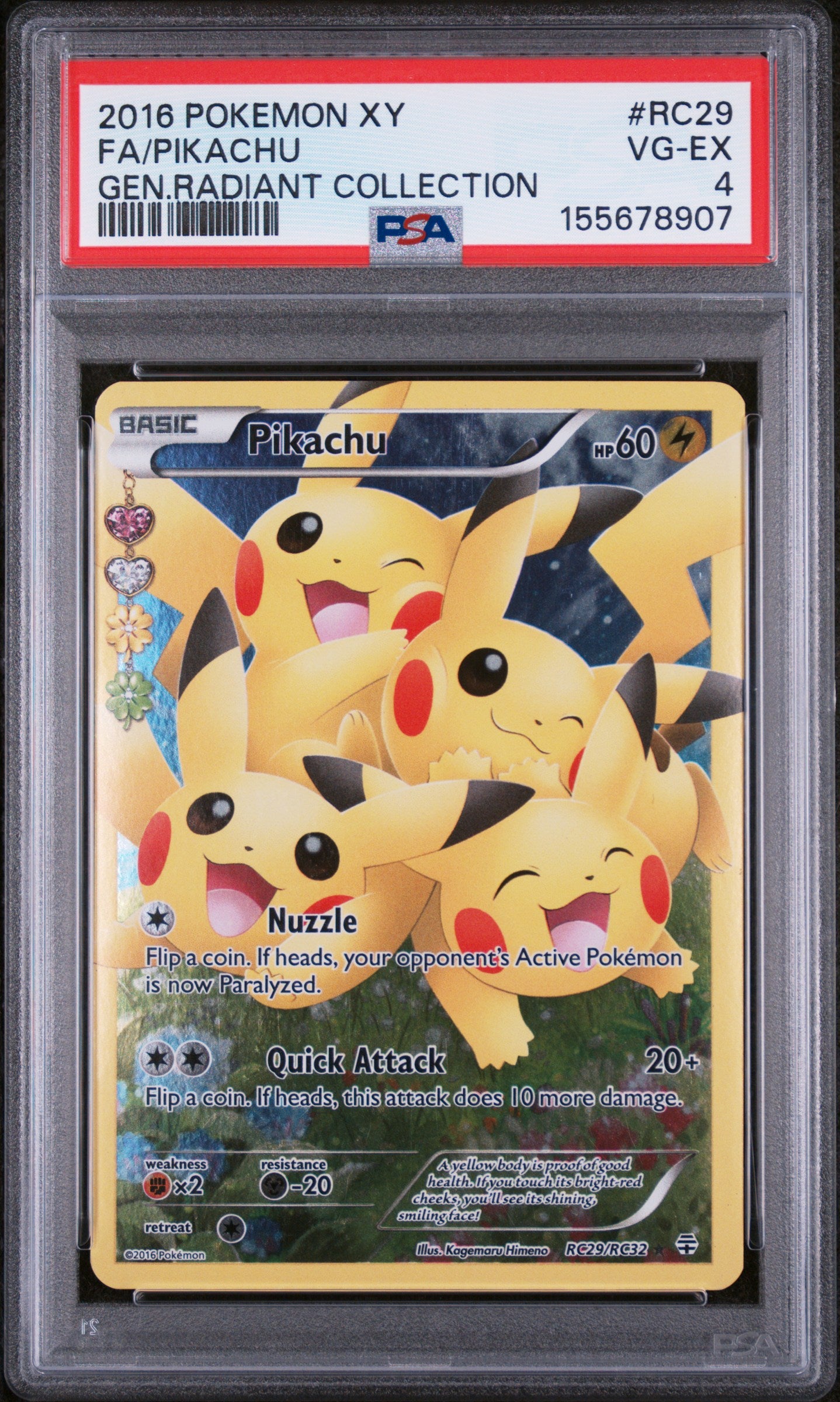 FA/PIKACHU GEN.RADIANT COLLECTION - Pokemon Xy Generations Radiant Collection #RC29 PSA 4