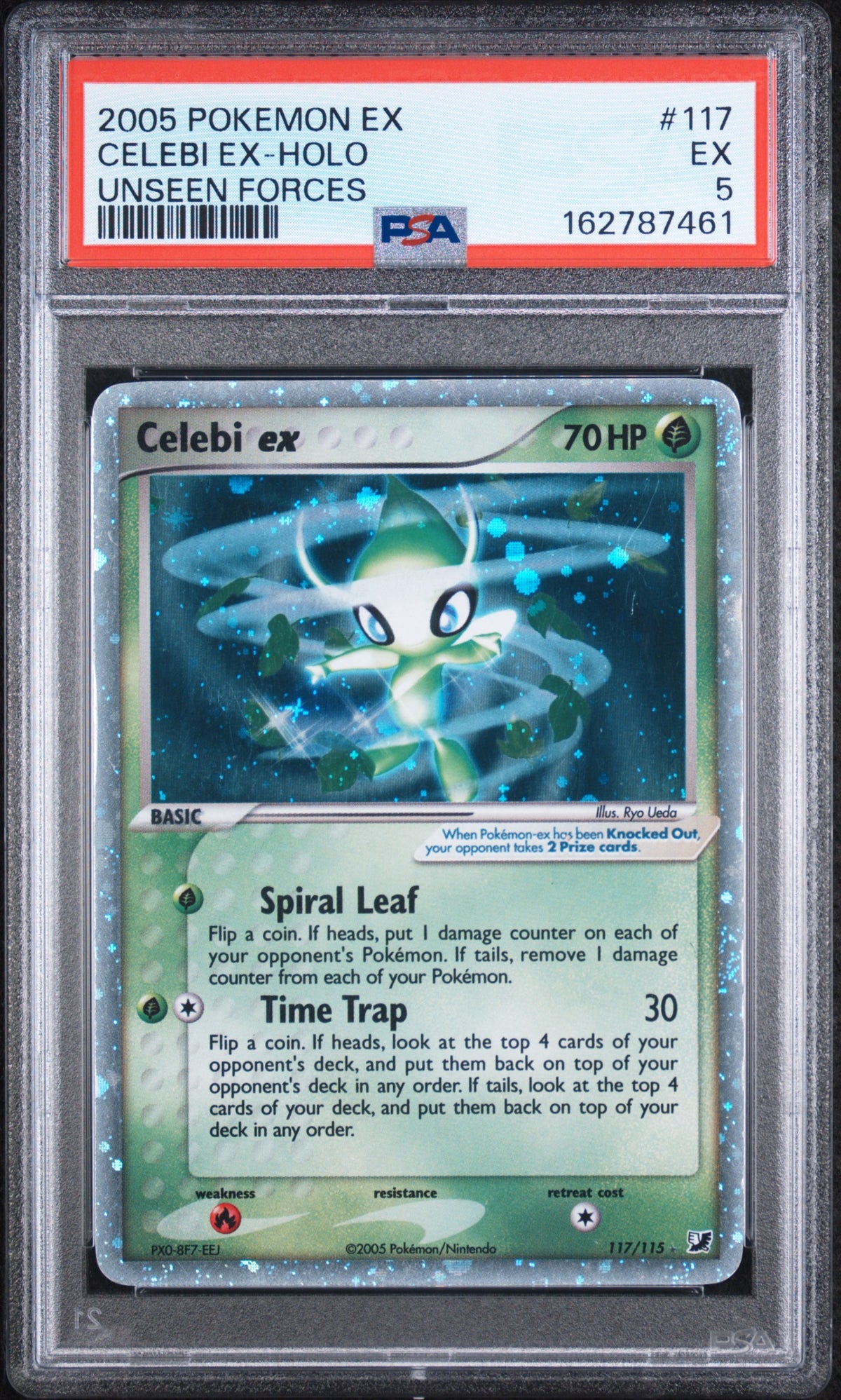Celebi EX - Pokemon Unseen Forces #117 PSA 5