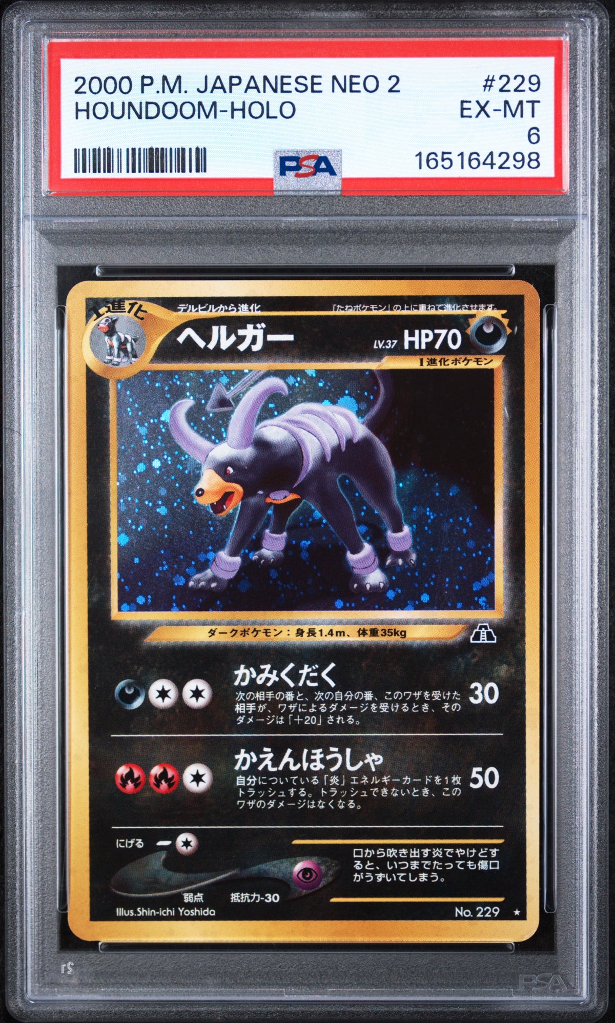 Houndoom - Pokemon Japanese Crossing The Ruins #229 PSA 6