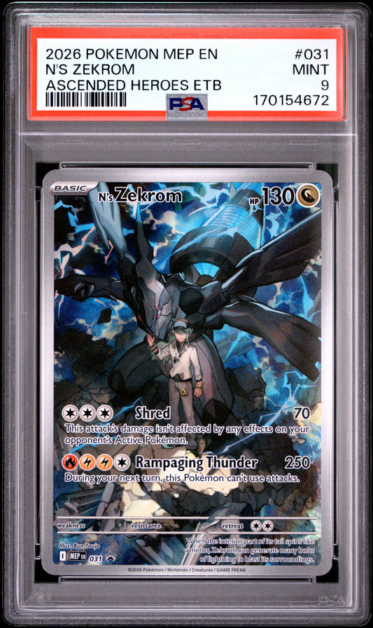 N's Zekrom - Pokemon Mega Evolution Promos #031 PSA 9