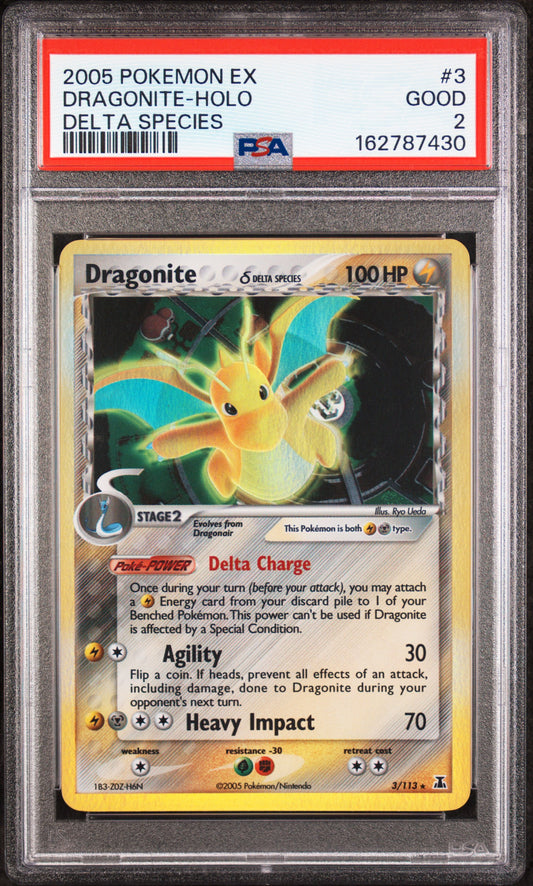 Dragonite - Pokemon Delta Species #3 PSA 2