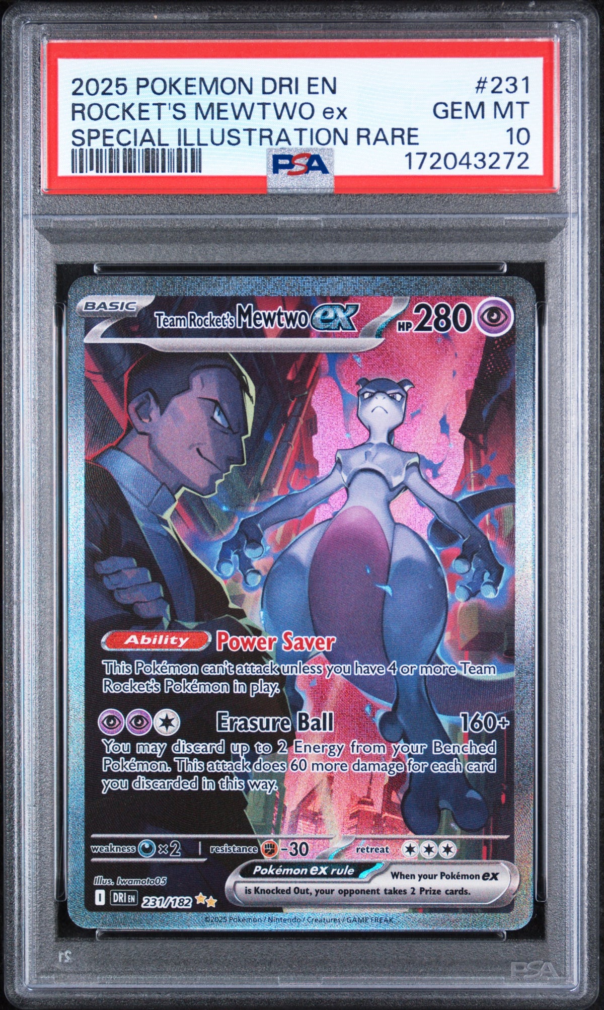 Rocket's Mewtwo ex - DRI EN-DESTINED RIVALS #231 PSA 10