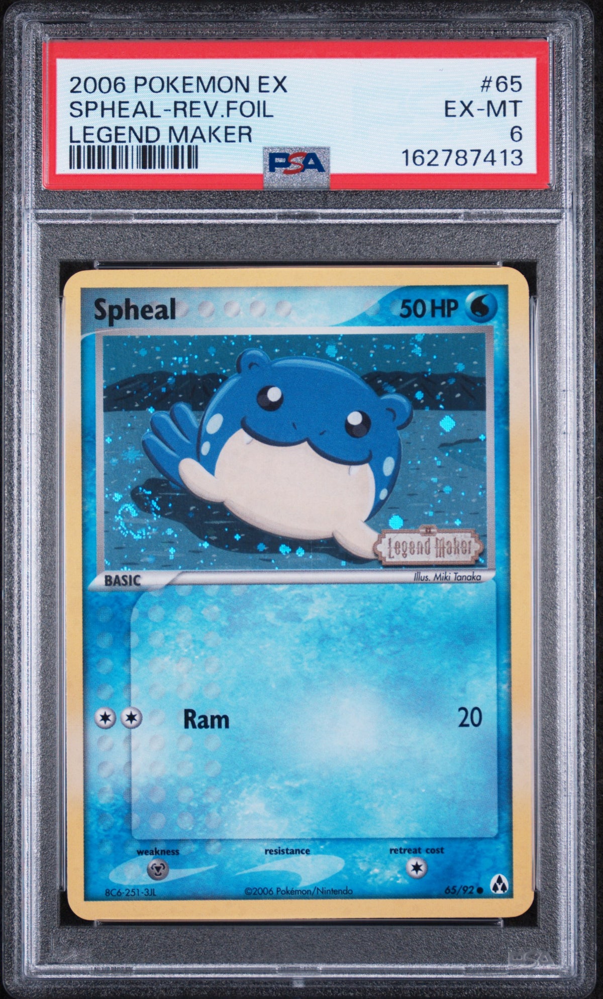 Spheal [Reverse Holo] - Pokemon Legend Maker #65 PSA 6