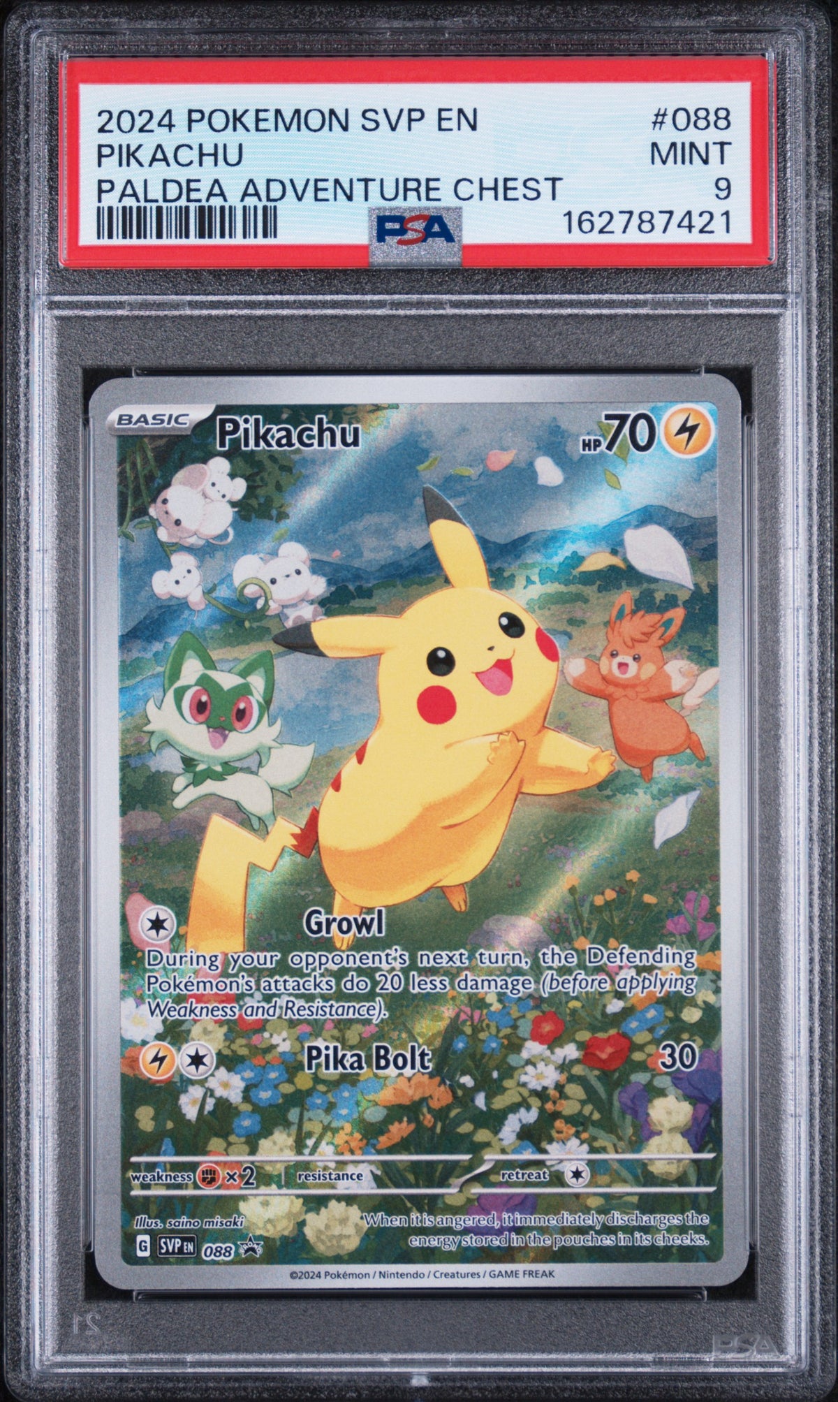 Pikachu - Pokemon Scarlet & Violet Promos #088 PSA 9