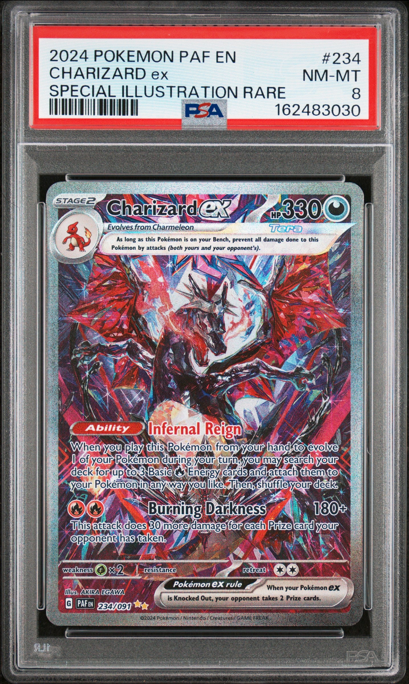 Charizard ex - Pokemon Paldean Fates #234 PSA 8
