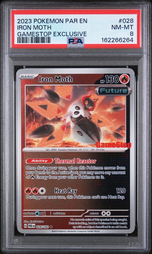 Iron Moth - Pokemon Paradox Rift #28 PSA 8