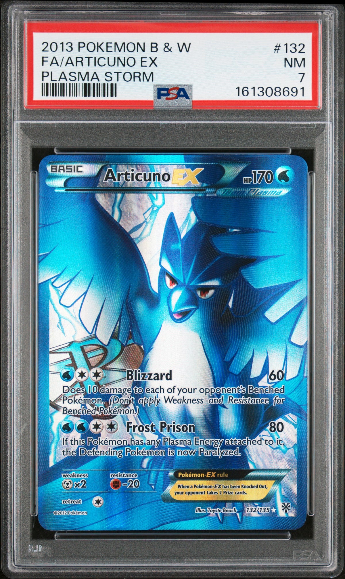 Articuno EX - Pokemon Plasma Storm #132 PSA 7
