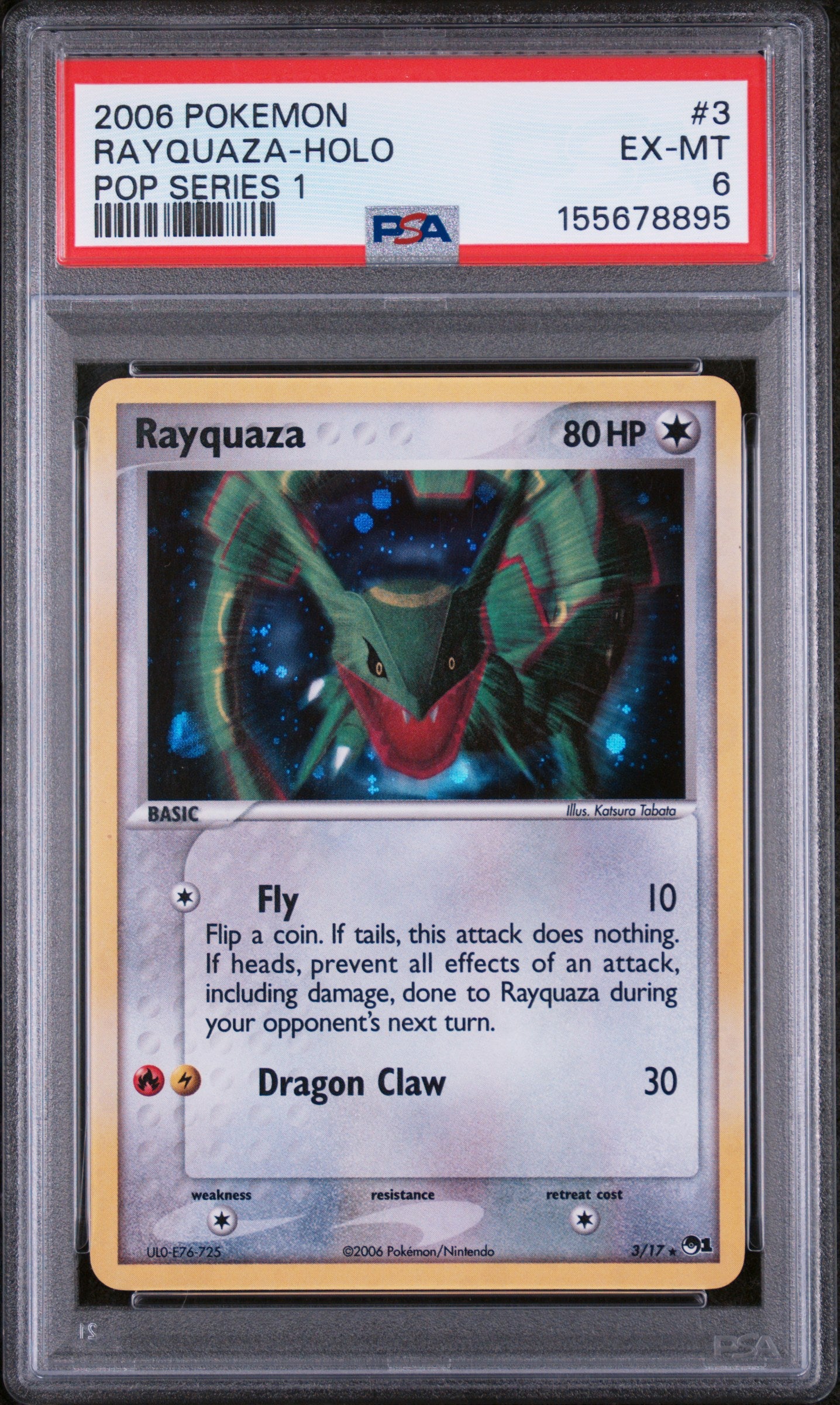 Rayquaza - Pokemon Pop Series 1 #3 PSA 6