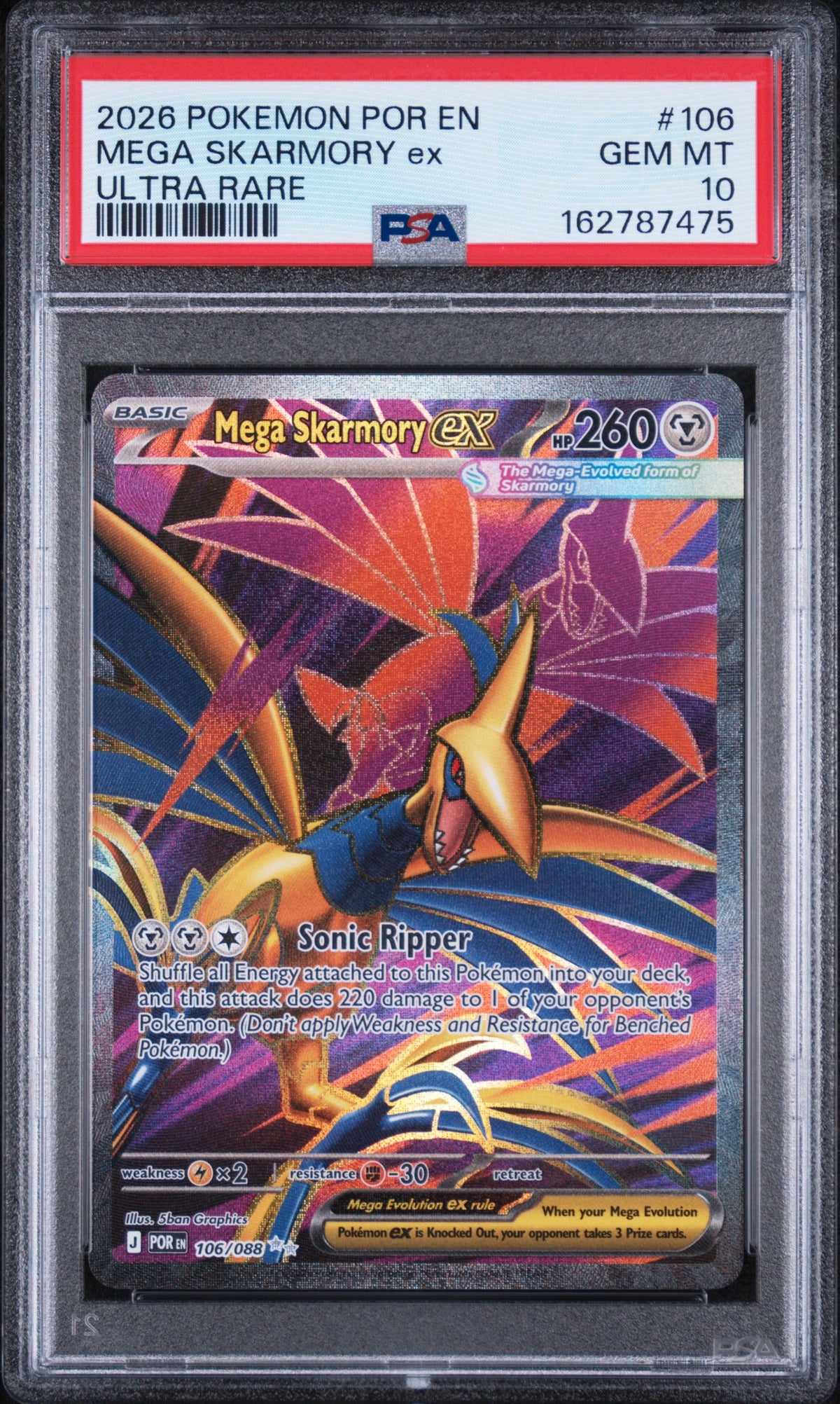 Mega Skarmory ex - Pokemon Perfect Order #106 PSA 10