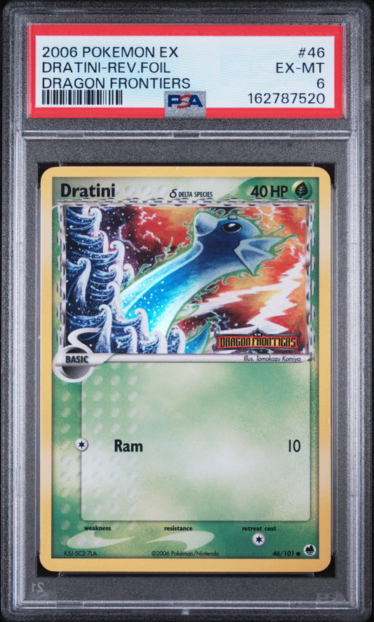 Dratini [Reverse Holo] - Pokemon Dragon Frontiers #46 PSA 6