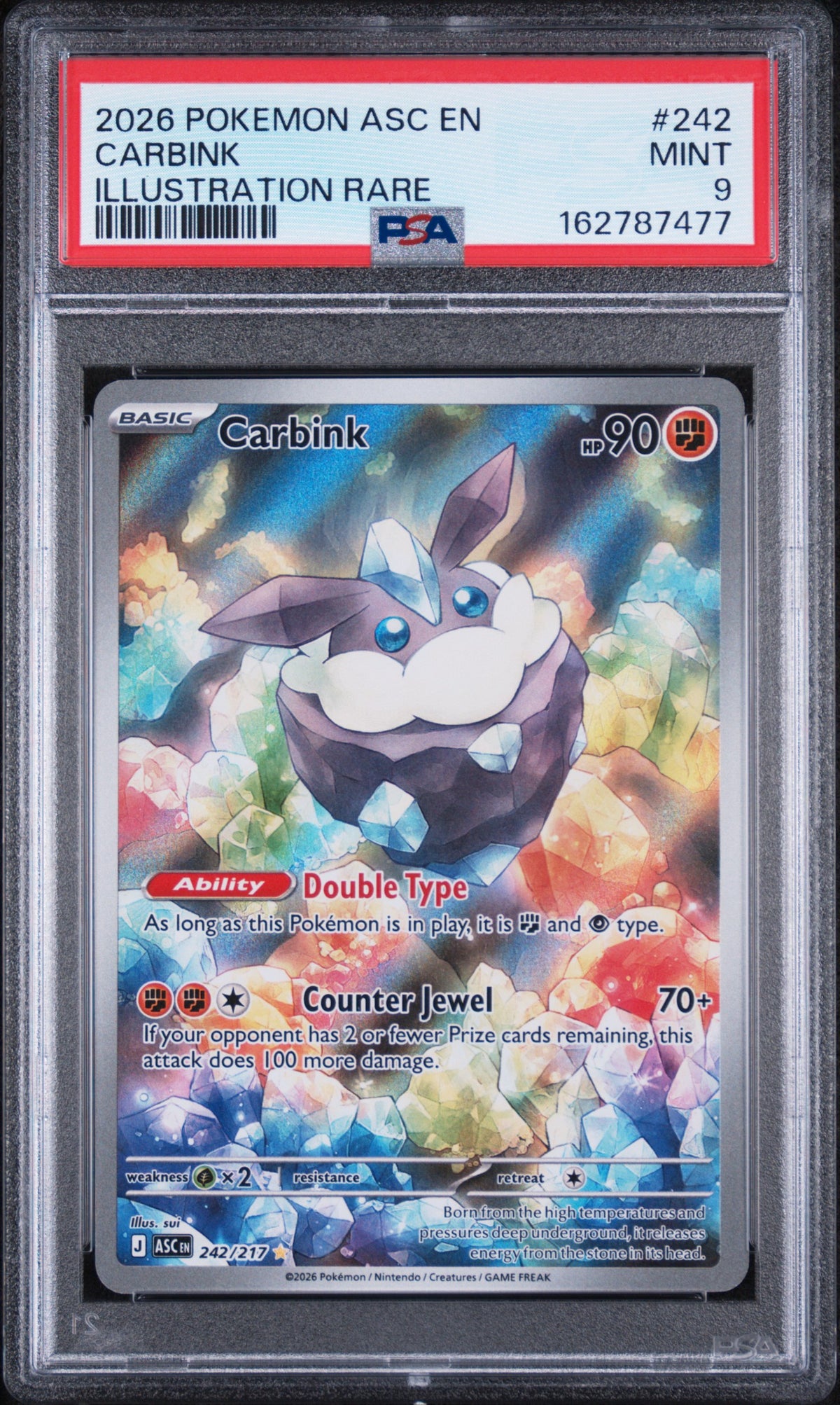 Carbink - Pokemon Ascended Heroes #242 PSA 9