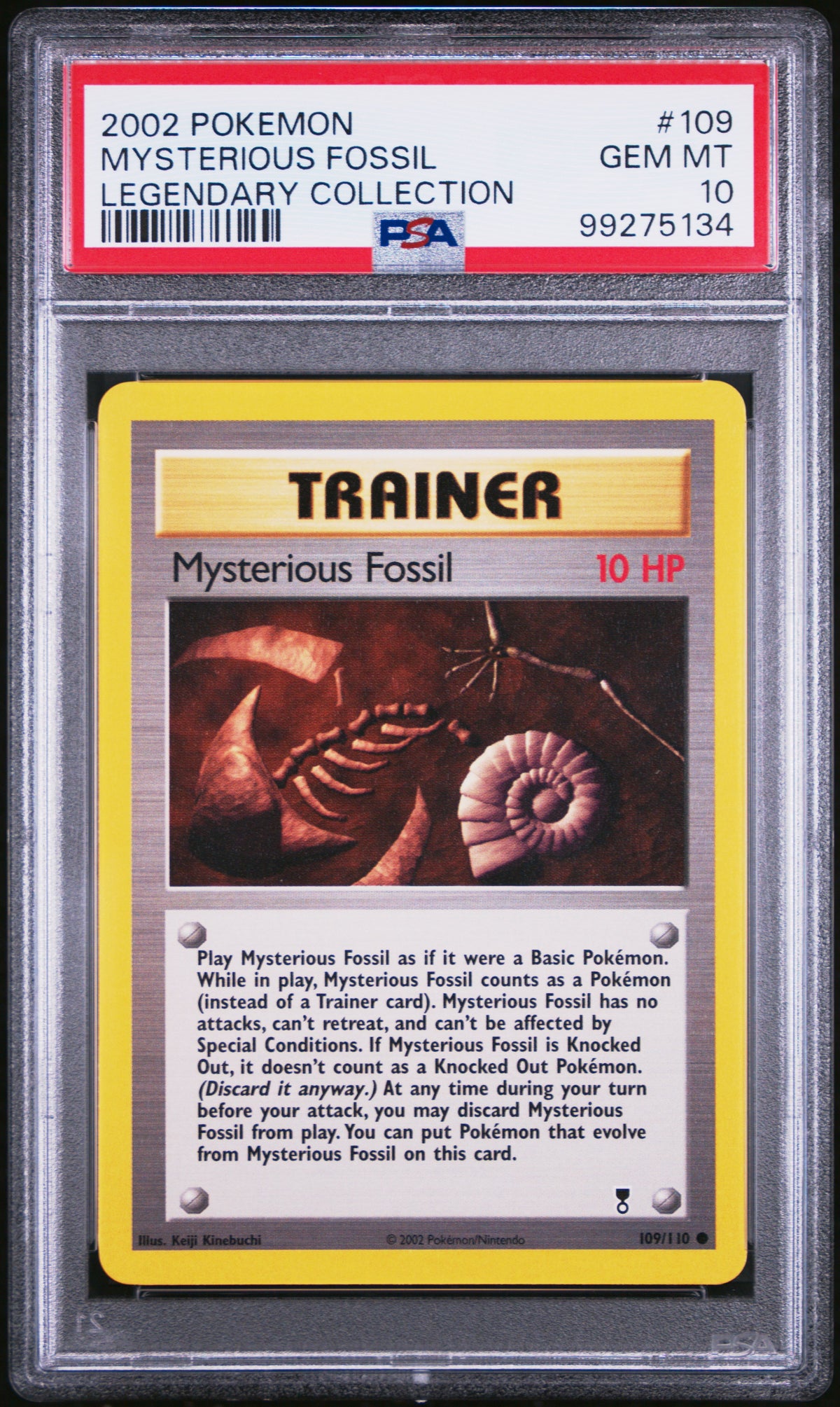 Mysterious Fossil - Pokemon Legendary Collection #109 PSA 10