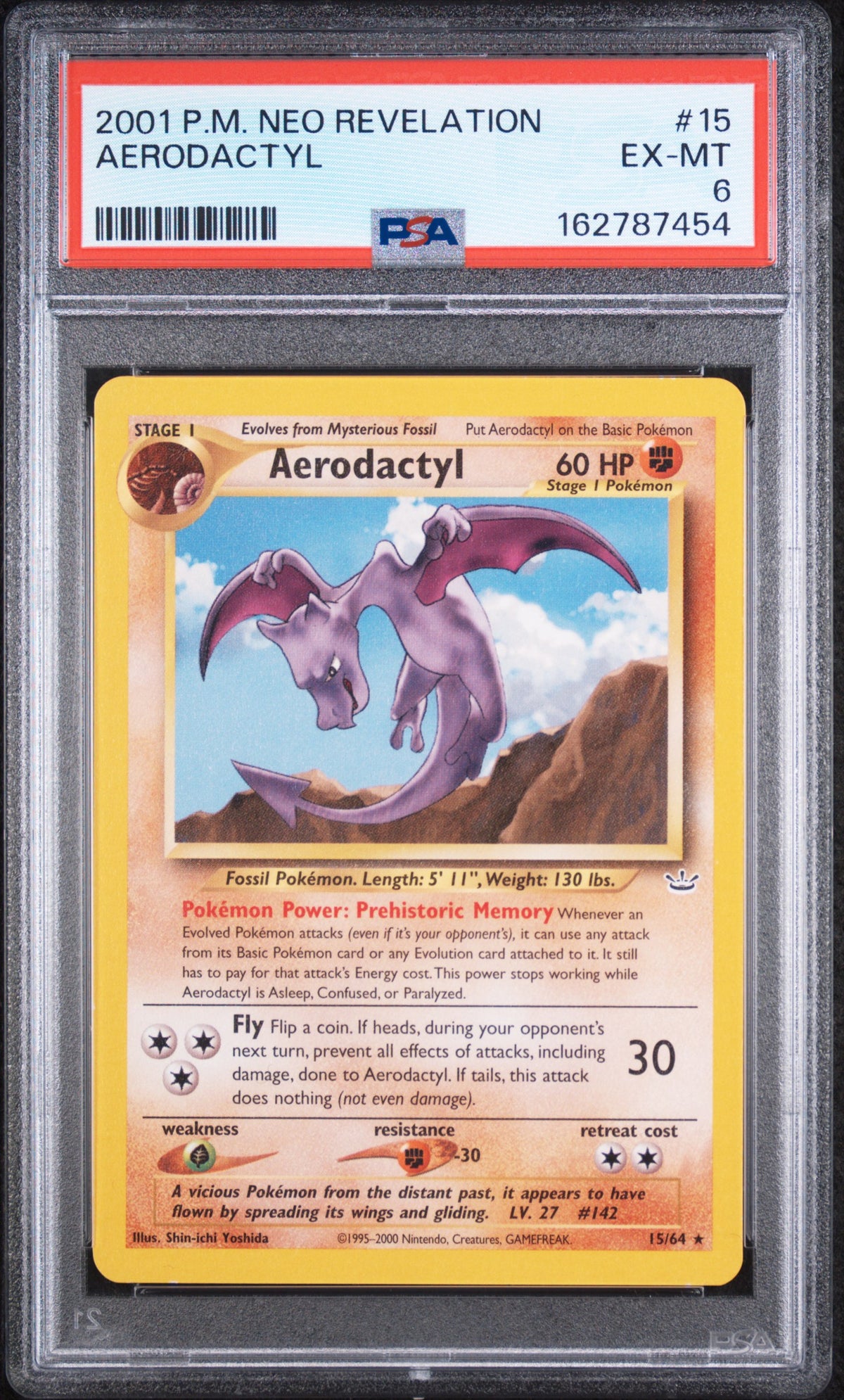 Aerodactyl - Pokemon Neo Revelation #15 PSA 6
