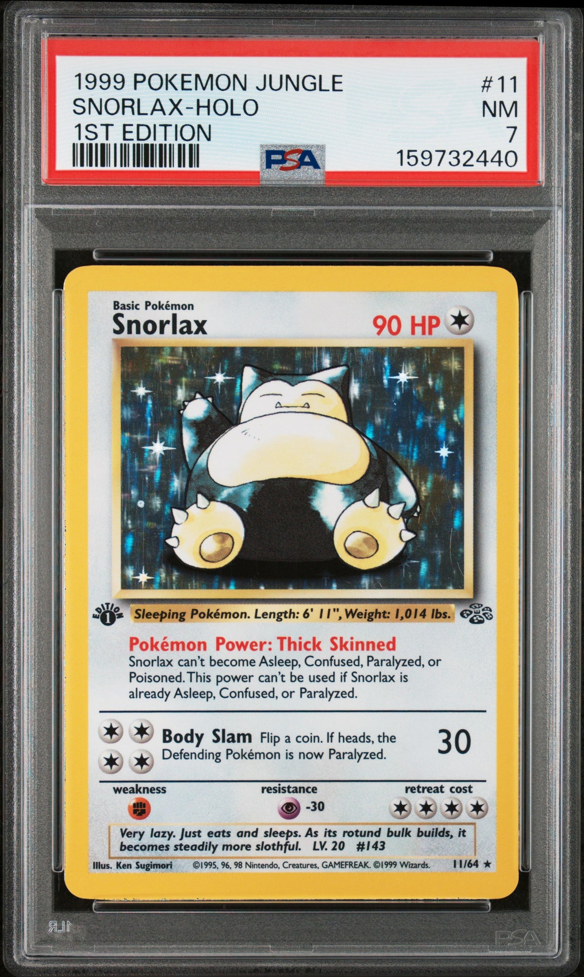 Snorlax [1st Edition] - Pokemon Jungle #11 PSA 7