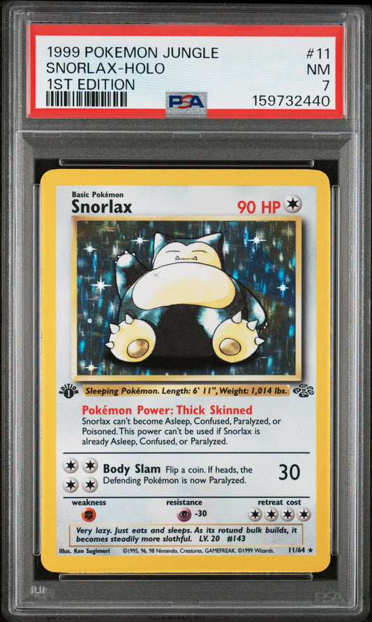 Snorlax [1st Edition] - Pokemon Jungle #11 PSA 7
