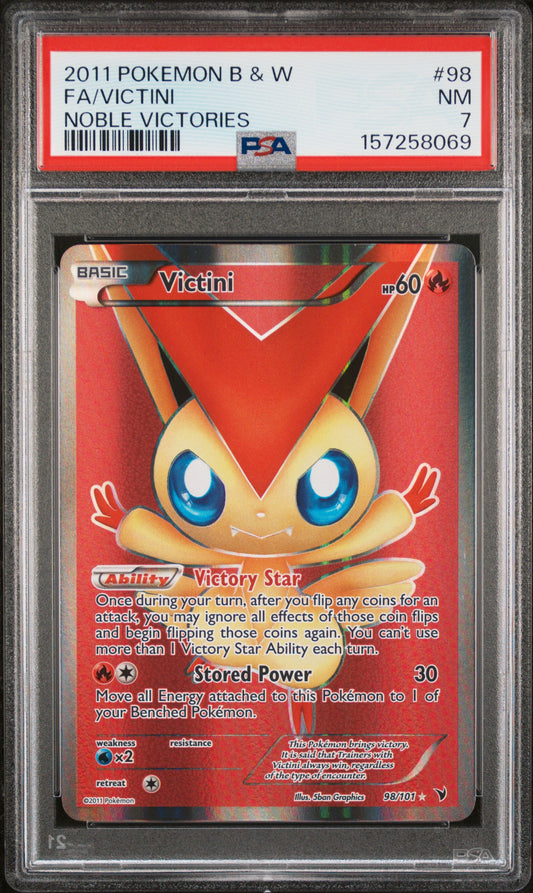 Victini - Pokemon Noble Victories #98 PSA 7