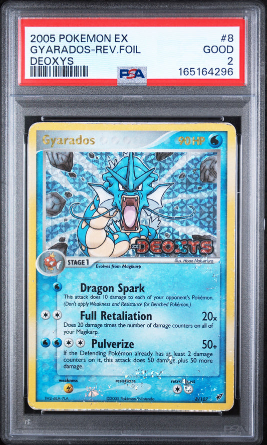 Gyarados [Reverse Holo] - Pokemon Deoxys #8 PSA 2