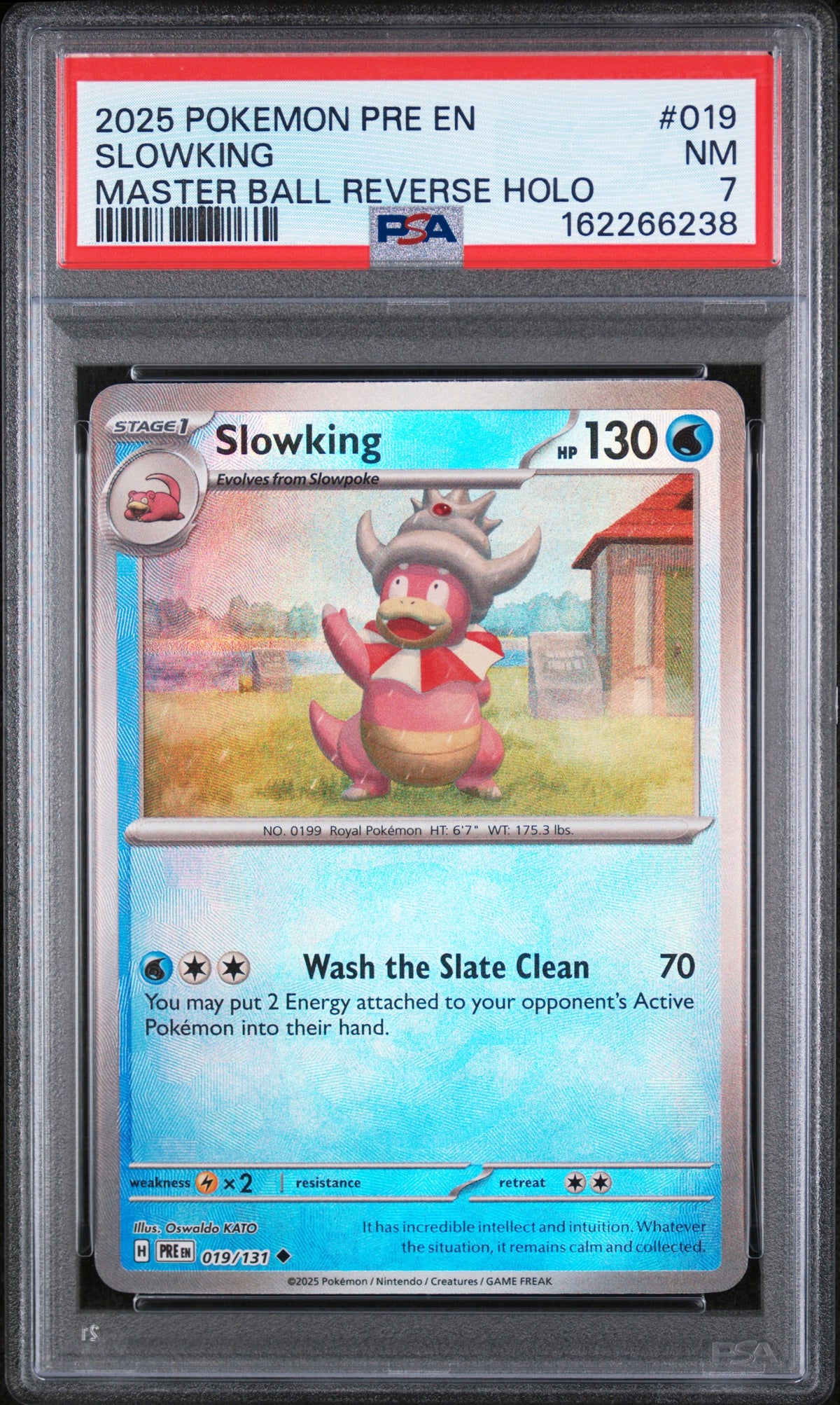 Slowking [Master Ball] - Pokemon Prismatic Evolutions #19 PSA 7