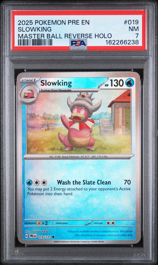 Slowking [Master Ball] - Pokemon Prismatic Evolutions #19 PSA 7