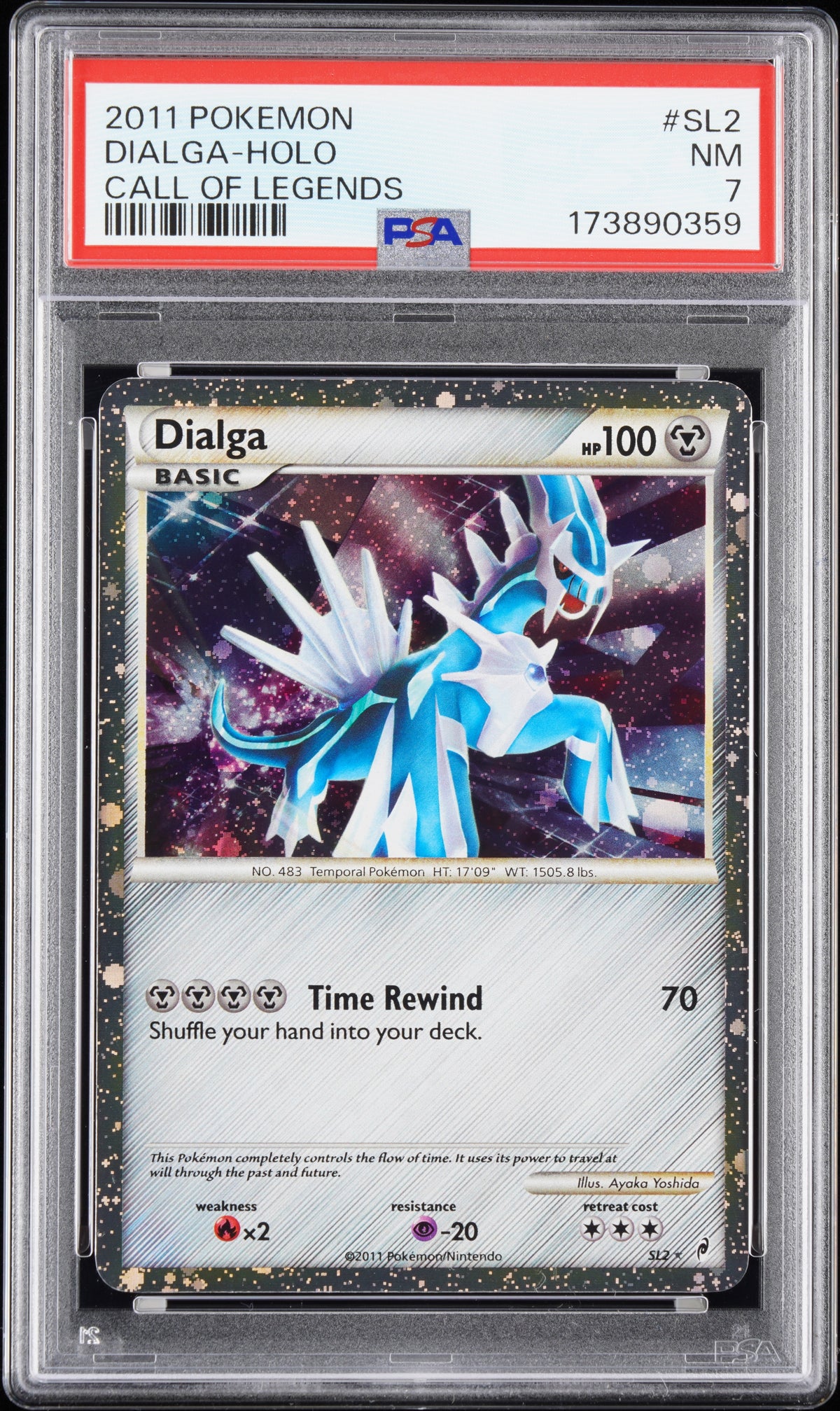 2011 POKEMON CALL OF LEGENDS #SL2 DIALGA-HOLO PSA 7 - Pokemon Call of Legends #SL2 PSA 7